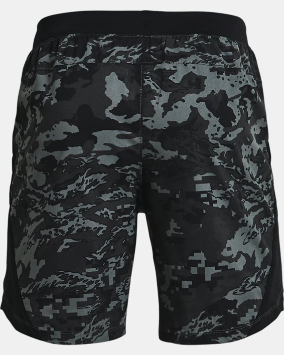 Men's UA Launch Run 7" Print Shorts in Black image number 6